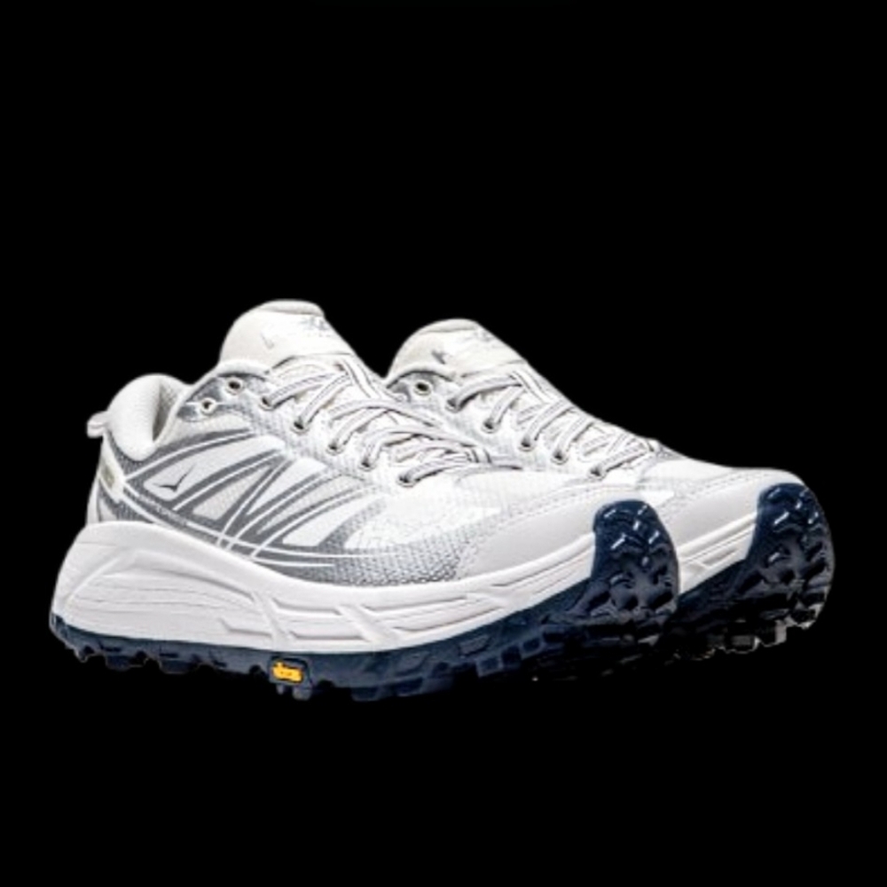Hoka Mafate Speed 2 Running Mens/Womens White Navy Blue Silver